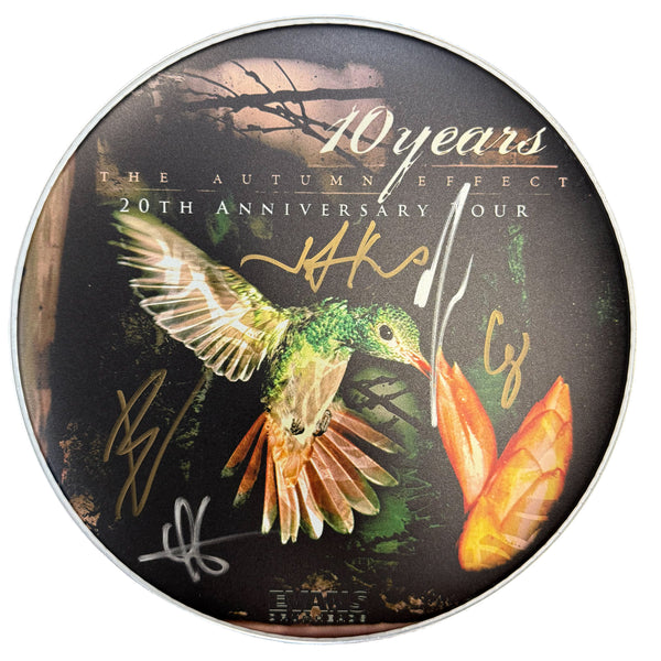 10 Years Signed The Autumn Effect 20th Anniversary Drumhead